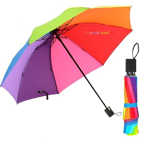 Image of Magic Umbrella Windproof and Rainproof Umbrella with Bloom After Rain Pattern 3 Fold Anti UV Protection Folding Umbrella for Rain, Sun 2 Persons Adult Kids & Women