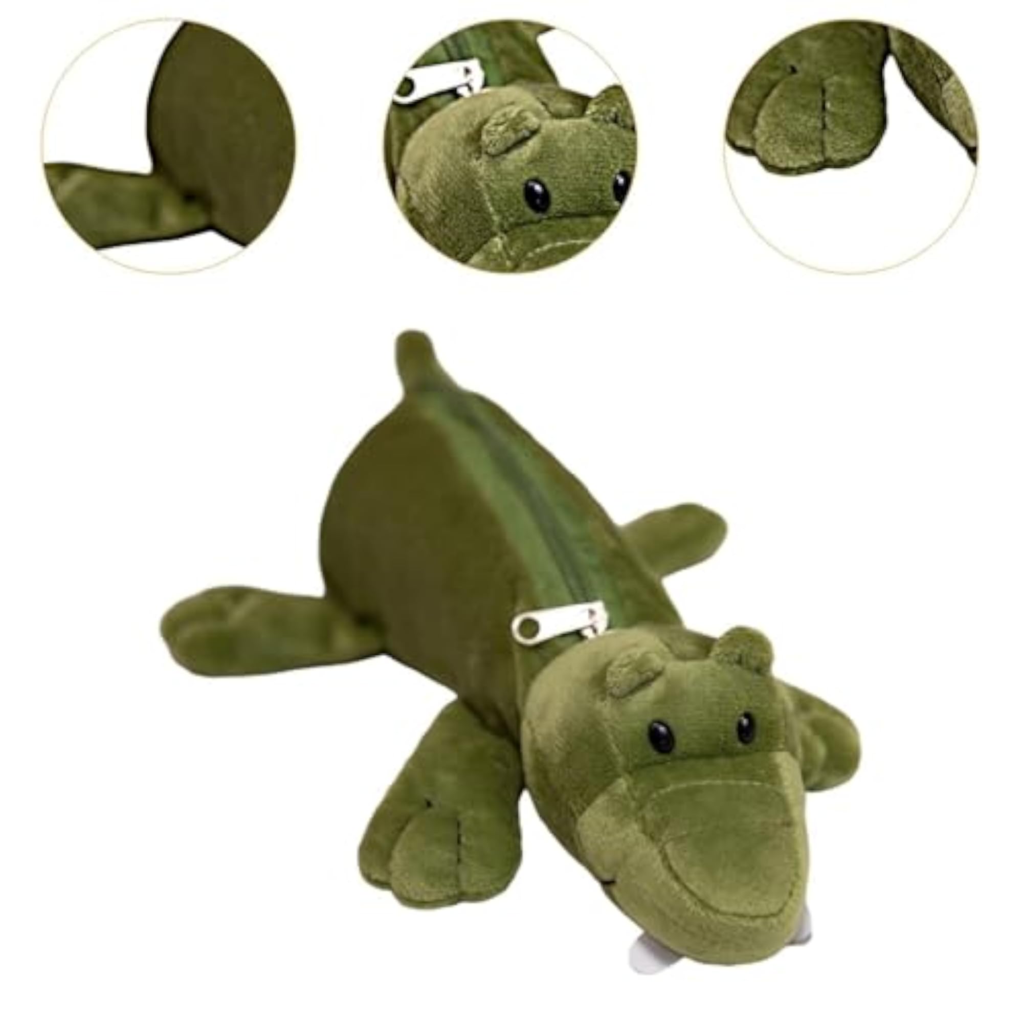 Plush Crocodile Pencil Case for Kids, Decorative Bag