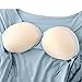 Women's Built-in Bra Pajama Top Loose Fit Sleepshirt V-Neck Short Sleeve Lounge Tee Nightshirt