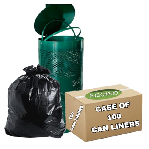 POOCHPOO Heavy-Duty Dog Waste Can Liners - Case of 100 Bags