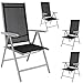 Produktbild Casaria® Gartenstühle 4er Set Hochlehner Klappbar 8-Fach Verstellbar Camping Stuhl Aluminium Wetterfest Klappstuhl 120kg Belastbarkeit Garten Balkon