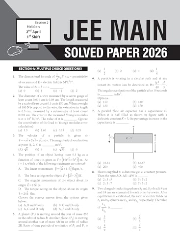 Image of MTG JEE Main 8 Years (2026-2019) PYQs Physics | All 163 Shift Previous Years Solved Papers For JEE Main 2027 Exams | 5 Mock Test Papers