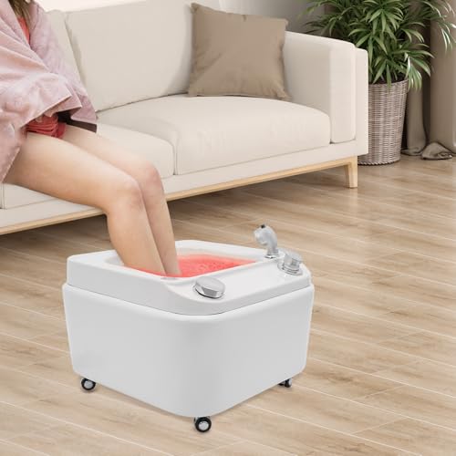 Tina de spa para pies acrílica con masaje y ruedas 110V miniatura 2