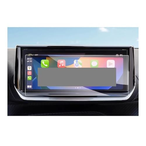 Écran GPS rayé Peugeot E-208 E-2008 2025 résolu avec ce film de protection en verre trempé 10"