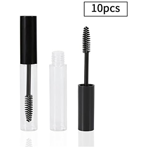 10 Stücke Mascara Leerrohr, Wiederverwendbare Wimperntusche Tube Einsätze Wimpern Creme Container Cover