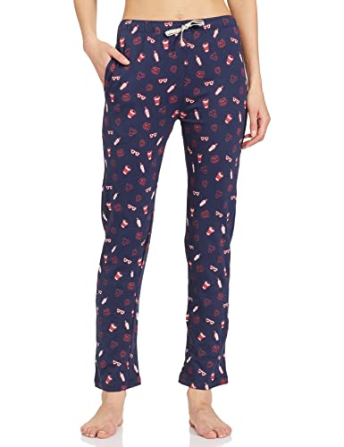 Image of Rupa Women's Cotton Checkered Pajama Pack of 1 (1329A01-GREY Melange-L Grey
