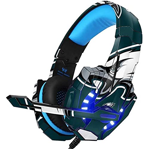 Skinit Decal Skin Compatible with BENGOO G9000 Gaming Headset - Officially Licensed NFL Philadelphia Eagles Large Logo Design