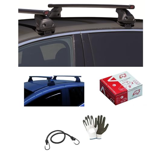Barres de toit pour toit de voiture, 110 cm, barre pour voiture, compatible avec Citröen Xsara Picasso 5p (04-08) (68052) porte-bagages en acier sans main...