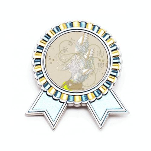 Broche aile de fleur japonaise ukiyo-e en métal - Taille M