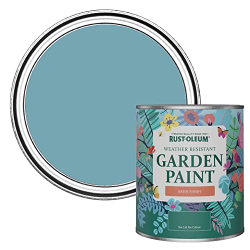 Rust-Oleum Blue Mould-Resistant Garden Paint In Satin Finish - Belgrave 750ml