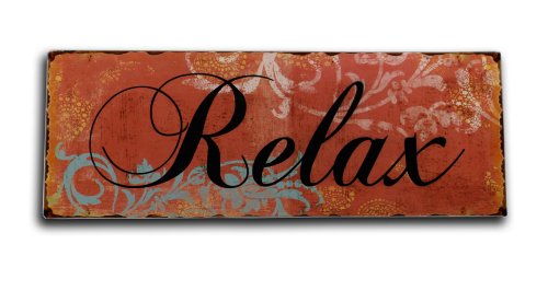 condecoro Blechschild Relax Shabby Chic nostalgisches Schild Metallschild