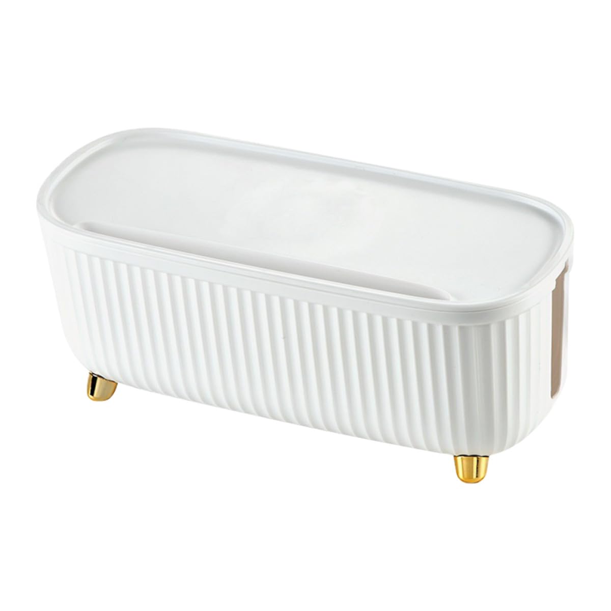 POPETPOP Caja de Gestión de Cables Gran Capacidad y Diseño Estilizado en Abs para Organizar Regletas y Pequeños Dispositivos en Oficina o Sala de Estar
