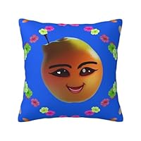 GGsdaf Smiley Yellow Pear Pillow 18x18in Decorative throw pillows suitable for sofas living rooms balconies bedrooms etc
