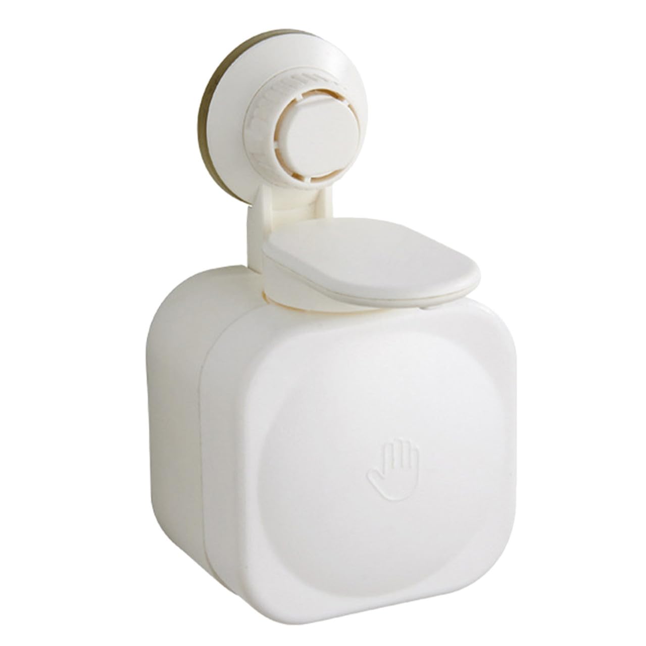 FRCOLOR Dispenser Sapone Liquido da Parete Ventosa per Shampoo e Lozioni, Materiale Abs Resistente, Design Moderno e Antintasamento per Bagno e Cucina