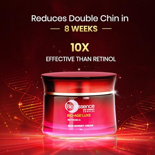 Bio Essence Bio-Vlift Face Firming & Tightening Cream, Anti Ageing Face Moisturizer 45G & Bio-Age Luxe Retinoida Skin Expert Cream, Fights Wrinkles & Fine Lines,45G