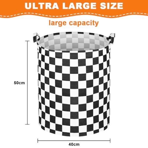 AUAUY Wäschekorb Lagerung Sorter, Wäschekorb Faltbar, Wasserdichte Runde Baumwolle Leinen für Schlafzimmer Lagerung Baby Kleidung Spielzeug Wohnzimmer, Wäsche (40 x 50 cm)