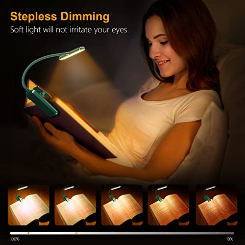image for Gritin 19 LED Rechargeable Book Light for Reading in Bed with Memory F
