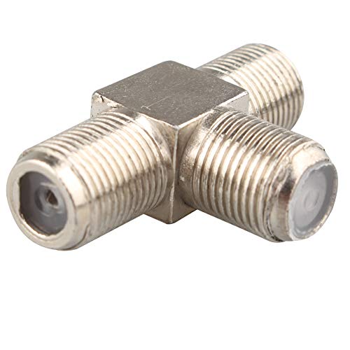 Jopto 4PCS F-Type RG6 Female to 2 Female 3-way Coax Cable T Splitter Female to Female Jack 3 Way RF Plug Adapter Connector for TV Matv CCTV121AV Connector to 3 Way T- Socket Satellite Splitter Adapter - Image 4