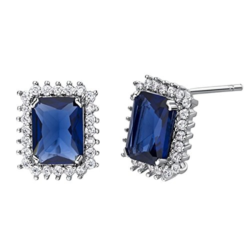 Preisvergleich Produktbild CHENGYUXUAN Europa Und Den Vereinigten Staaten Mode Diamant Ohrstecker Damen Exquisite Quadratische Ohrringe,R810-darkBlue-OneSize