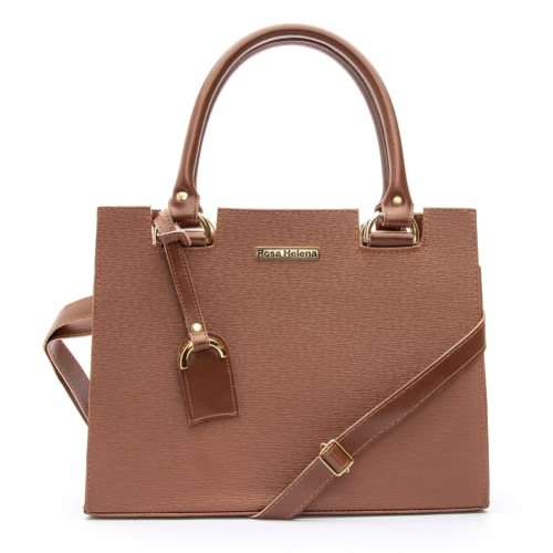 Kit 03 Peças Bolsa Castelo + Bolsa Corrente + Carteira Feminina (Unico, Caramelo)