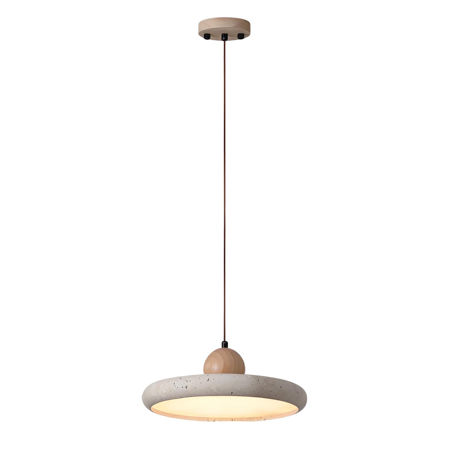 Lampadario a sospensione a soffitto in pietra naturale nordica in di grotta gialla in travertino vintage da comodino Ristorante Cucina Sala pranzo Bar in legno massello Lampada a cucina