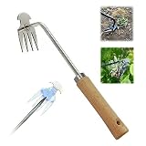 Amposei Weeding Artifact Uprooting Weeding Tool, Multifunctional Weeder, Hand Weeder Tool, 4 Teeth S