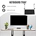 Abaodam Desk Keyboard Tray Slide-Out Drawer with Clamp Mount, Black K1 Tray with Smooth Sliding Rails for Office Desk Organization and Computer Storage