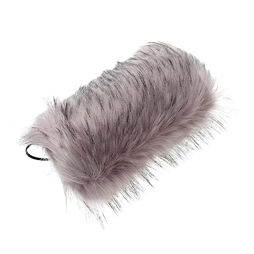 Manchons chauffants anti-mains gelées en fausse fourrure douce pour femme