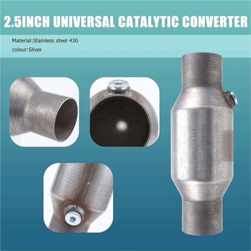 Convertidor catalítico universal de acero inoxidable 425250 con acabado hilado premium 4
