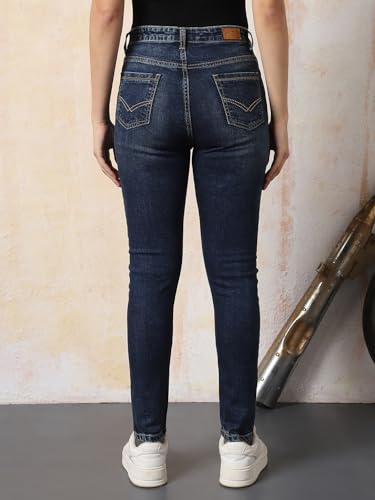 Image of High Star Women Skinny Fit Jeans Blue