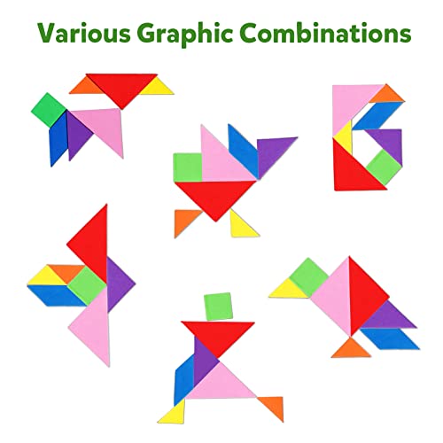 Kizh KIZHPZ301 Travel Tangram Puzzle Magnetic Puzzle Book Game Road Trip Game Jigsaw Shapes Dissection Stem Games thumb #5