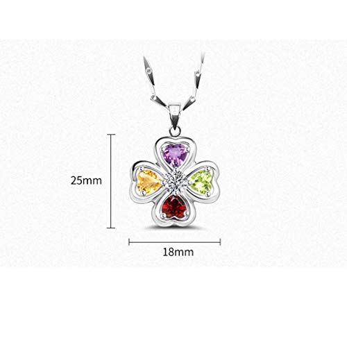 Collier trèfle d'exception et pendentif de pierres précieuses en cristal - 5