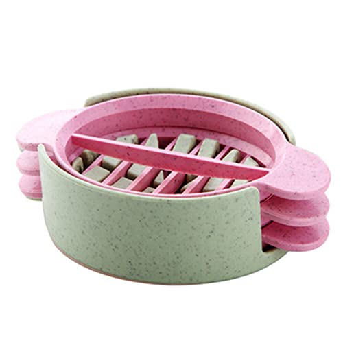 Egg Slicer Set with 3 Cutters Cut Boiled Eggs Into Thin Slices Easy Manual Egg Slicing - No Power No Noise - Great for Sandwiches with Slicer Stand GreenDeft and Professional