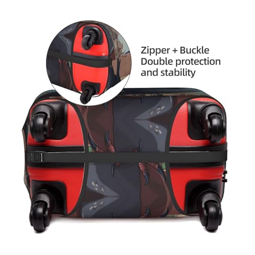 Cartoon Pigeon Print Suitcase Coverâ€“travel Luggage Cover With Elasticity For Suitcases (S/M/L/Xl Sizes)4