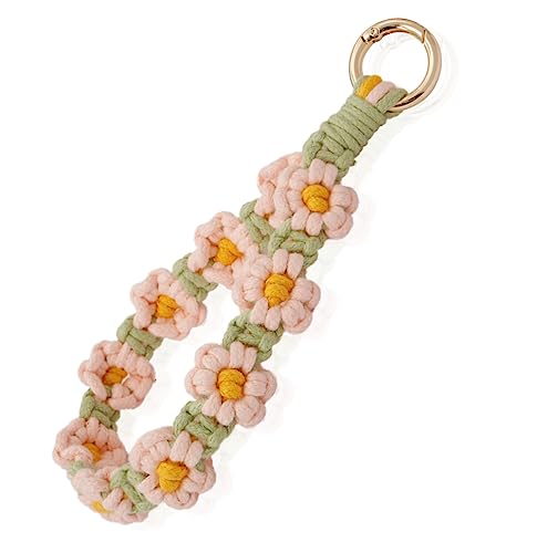 Image of Macrame Keychain Wristlet Keychains for Women Wrist Lanyard for Keys Car Keys Cute Boho Keychains Keyring Bracelet for Girls