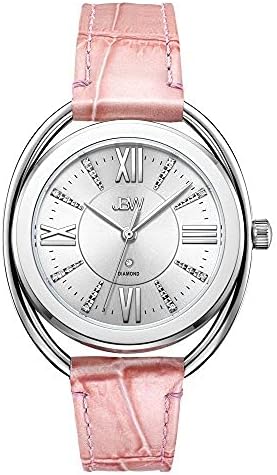 JBW Women's Gigi Stainless Steel Diamond Watch J6357C Pink Crocodile Bracelet / Silver Dial, Pink Crocodile/Silver - Image 5