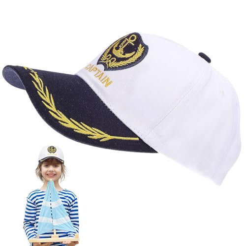 GALPADA - GALPADA Casquette Marine Chapeaux De Capitaine De Bateau Pour Hommes Casquettes De Capitaine De Baseball Pour Hommes Chapeau Femme Accessoires Coton Rayons Ultraviolets Aux Femmes