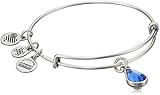 Alex and Ani September Birth Month Charm with Swarovski Crystal Rafaelian Silver Bangle Bracelet