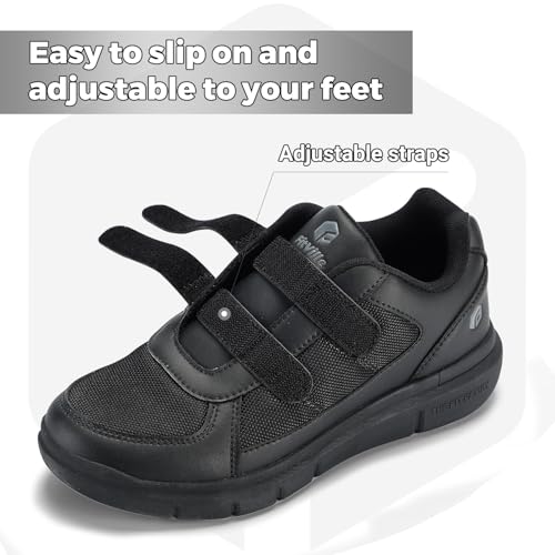 Image of FitVille Diabetic Shoes for Men Extra Wide Width, Mens Diabetic Shoes for Neuropathy, Swollen Feet, Pain Relief with Adjustable Straps