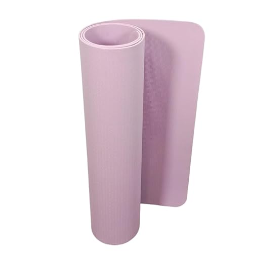 EVREFIN ダブルトーンの厚み/縄跳び/ピラティス/ヨガ/ストレッチ/マッサージ/筋トレ/筋力トレーニング/自重トレーニング (183cm*61cm*8mm,薄紫色(モノクロ))