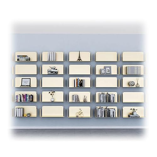 Estantería de pared flotante creativa para sala de estar y almacenamiento de libros