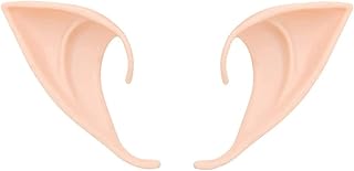 Chaojibao コスプレ 用 耳 エルフ 型 キャラクター アニメ 漫画 マンガ 付け耳 妖怪 精霊 ハロウィン パーティー 演出 仮装 学園祭 コスプレ道具 コスチューム用小物 (長い耳) (濃い肌色 10cm)