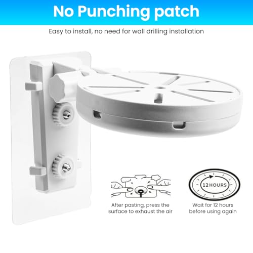 Image of ZORBES Security Camera Wall Mount Adjustable Camera Stand with Cable Storage No Drill Bracket Dome Wall Mount L-Shaped Stand for CCTV Baby Monitor Security IP Webcam Indoor Outdoor