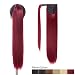 26" Long Ponytail Hair Extension Red Color One Piece Hairpiece Synthetic Pony Tail Clip in Hair Extensions for Girl Lady Woman 26inch Wrap Around Ponytail Straight (39#)