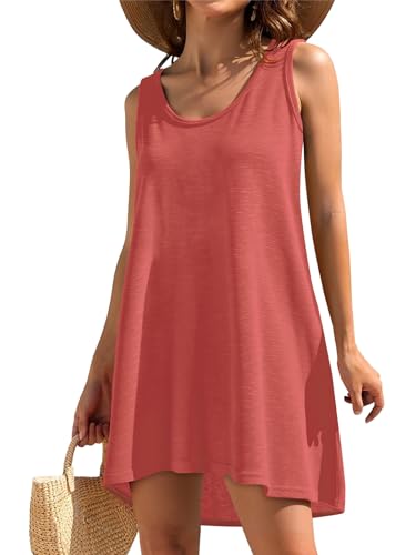 Image of Swimsuit Coverup for Women Bikini Sleeveless Beach Bathing Suit Cover Up