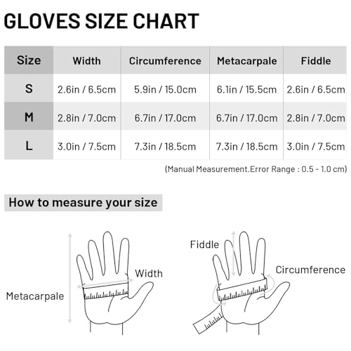 Oumurs Luvas de motocicleta para mulheres, luvas de ciclismo para esportes ao ar livre on-road/off-r