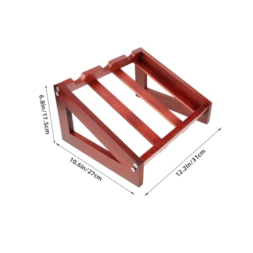 Soporte de madera para botellas de vino rústico miniatura 5