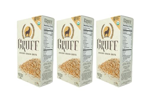 3 pack Ancient Grain Grits 24 oz box, Cracked Farro Grits, USDA Organic, Regenerative Organic Certified™, Source Verified, Montana Grown, Prepare Sweet or Savory, 100% Whole Grain