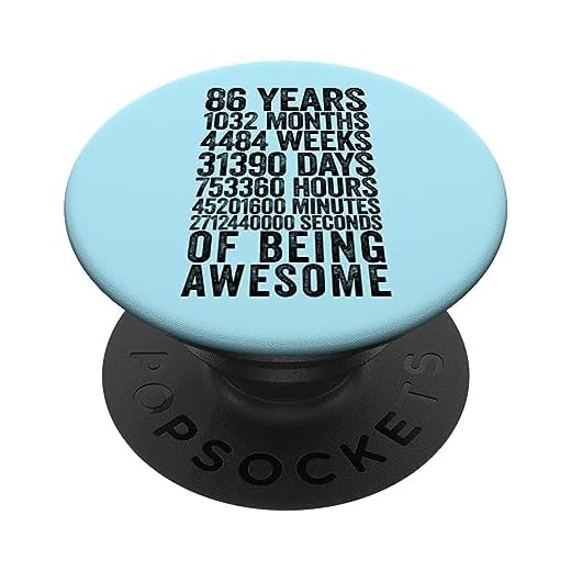Divertida camisa de cumpleaños 86 Old Meter Funny 86 Year Old Gifts PopSockets PopGrip Intercambiable