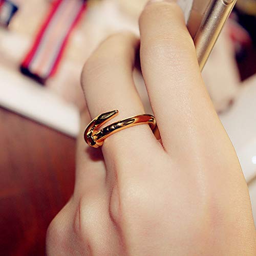 Preisvergleich Produktbild WZYMNJZ Neue Einstellbare Öffnungsschraube Ringe Für Frauen Silber Überzogene Hochzeit Fingerringe Für Damen Mode Frauen Schmuck Liebe Ring Geschenke